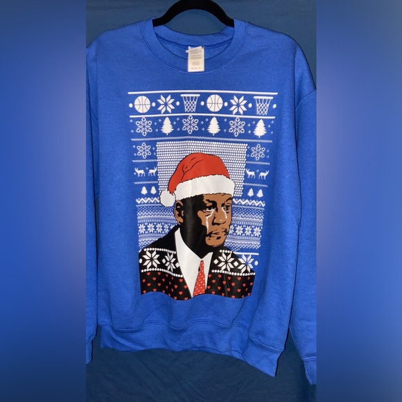 Christmas 🎄 UGLY Sweatshirt "Funny
Meme of Michael Jordan” Unisex Size M - Picture 2 of 2